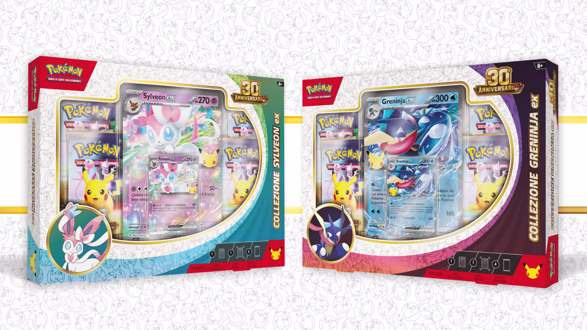 Collezione Sylveon-ex e collezione Greninja-ex dell’espansione 30° Anniversario del GCC Pokémon