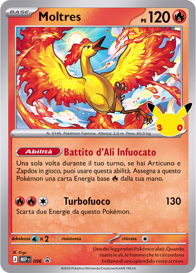 carta promozionale moltres
